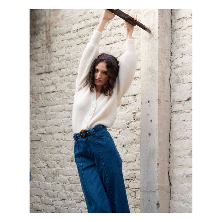 Jeans mit hoher Taille aus Bio-Baumwolle - Damenkollektion  | Denim- Produktbild Nr. 0