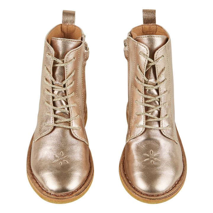 Emi Leather Lace-Up Boots | Gold- Produktbild Nr. 0