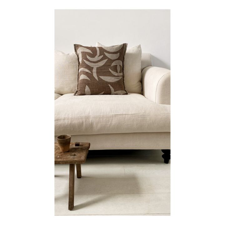 Carob Square Linen Cushion | Schokoladenbraun- Produktbild Nr. 1