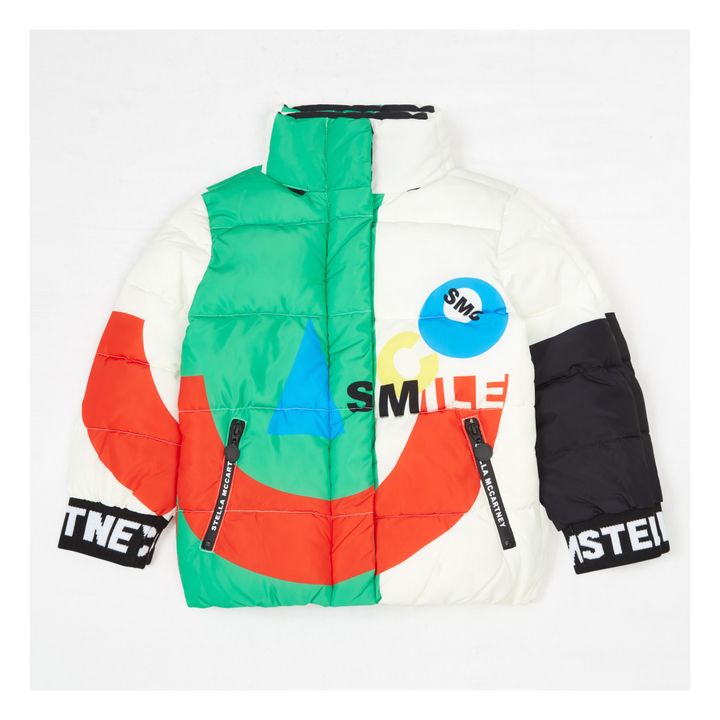 Recycled Polyester Multicoloured Puffer Jacket | Blue- Product image n°0