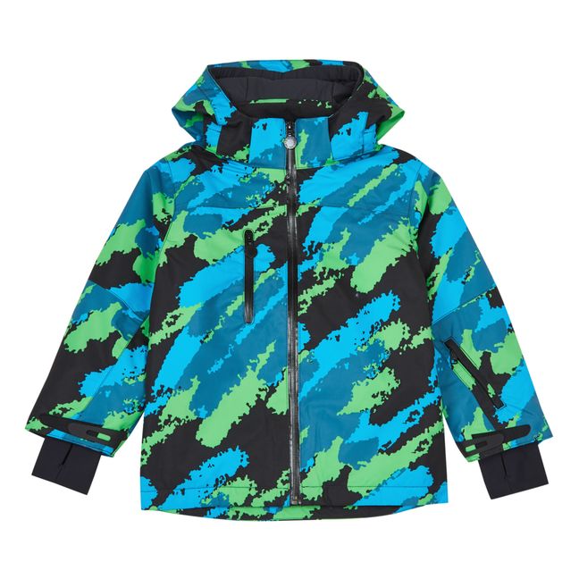 Tricolour Recycled Polyester Ski Jacket - Ski Collection  | Negro