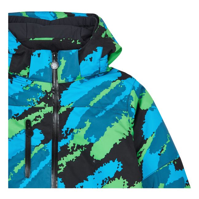 Tricolour Recycled Polyester Ski Jacket - Ski Collection  | Black