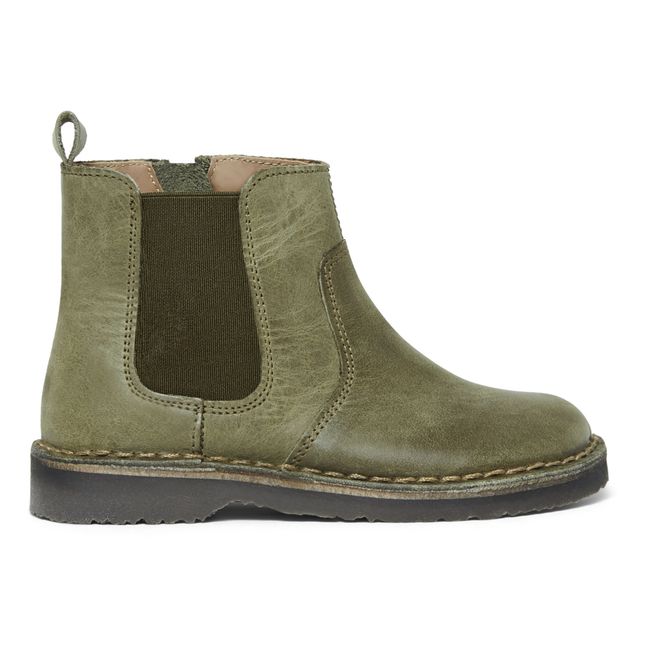 Suede Chelsea Boots | Verde Oscuro
