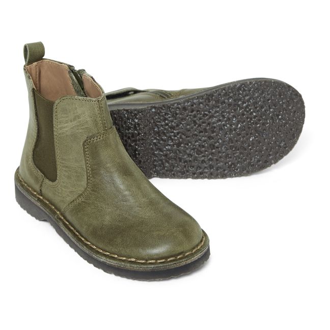 Suede Chelsea Boots | Verde Oscuro
