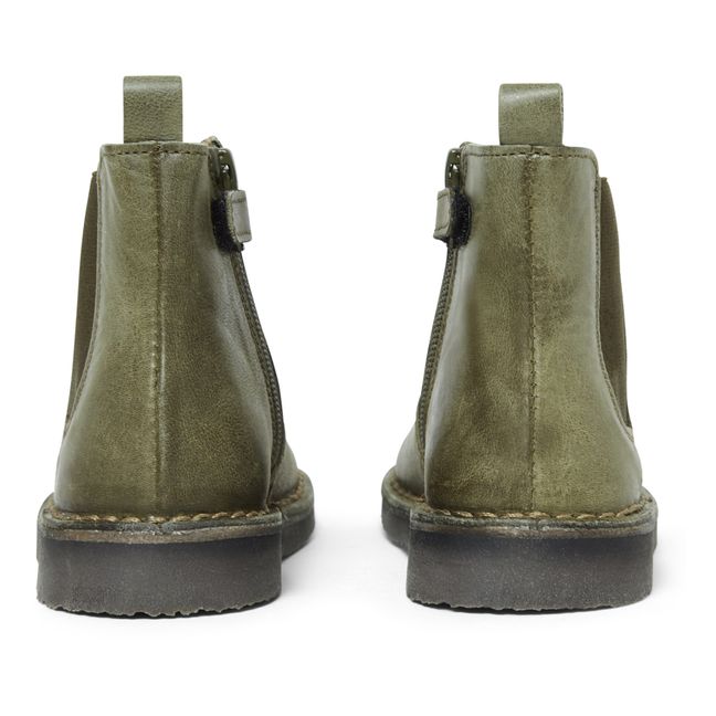 Suede Chelsea Boots | Dark green