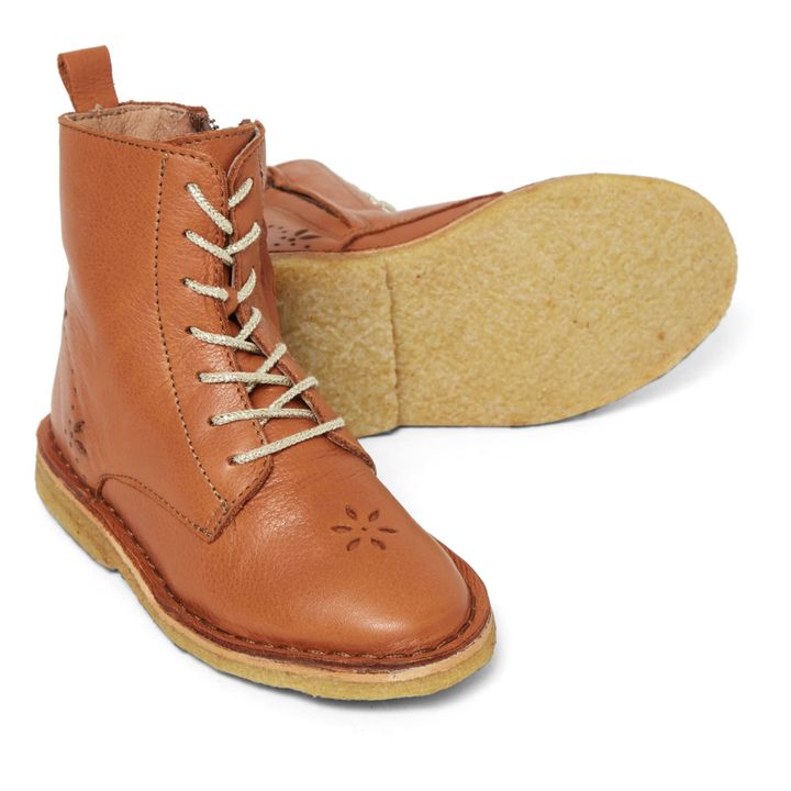 Emi Leather Lace-Up Boots | Camel- Immagine del prodotto n°1