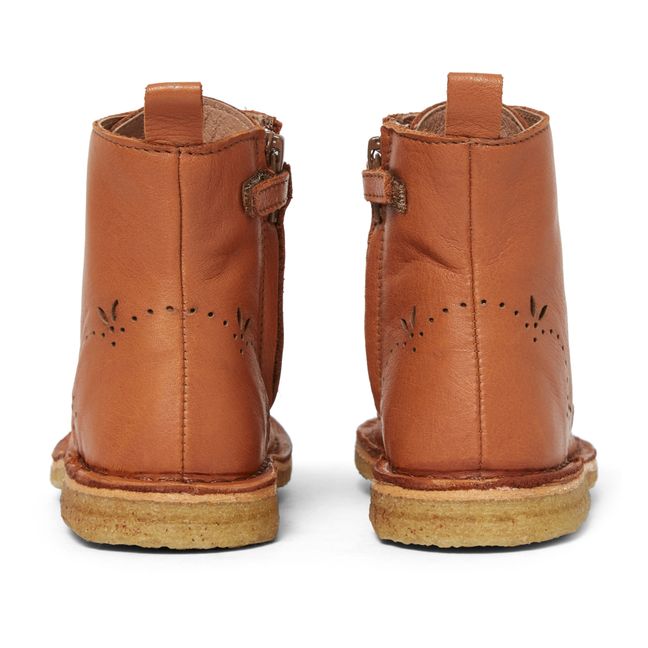 Emi Leather Lace-Up Boots | Kamelbraun