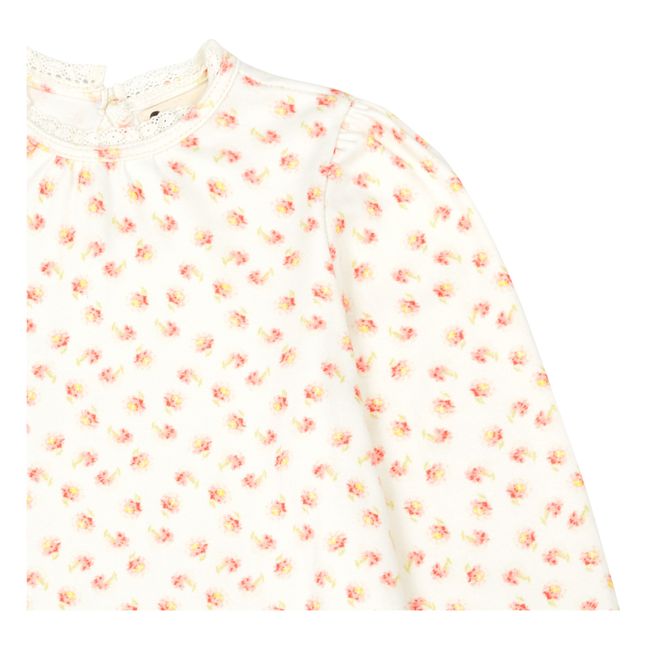 Mila Flower Print Nightgown | Weiß