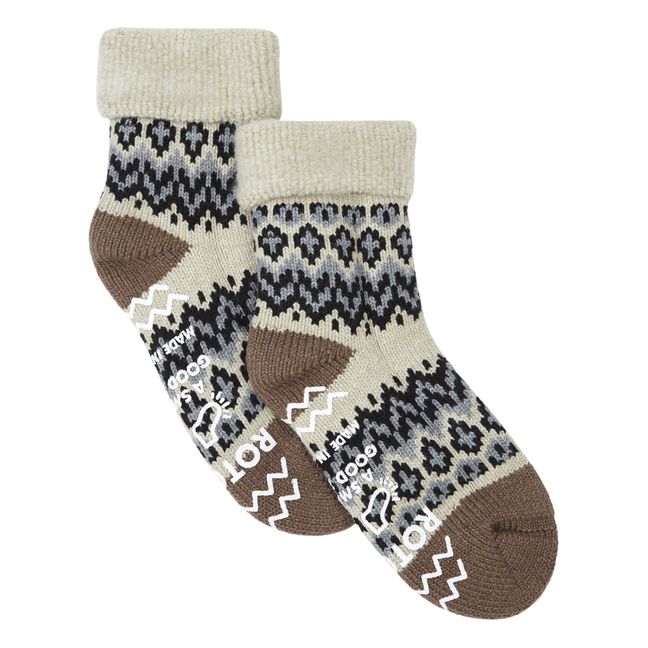 Nordic Comfy Room Wool Socks | Ecru