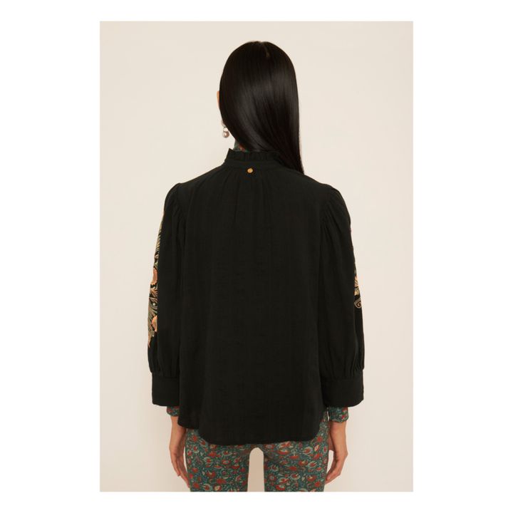 Igor Embroidered Cotton Crepe Blouse | Black- Product image n°5