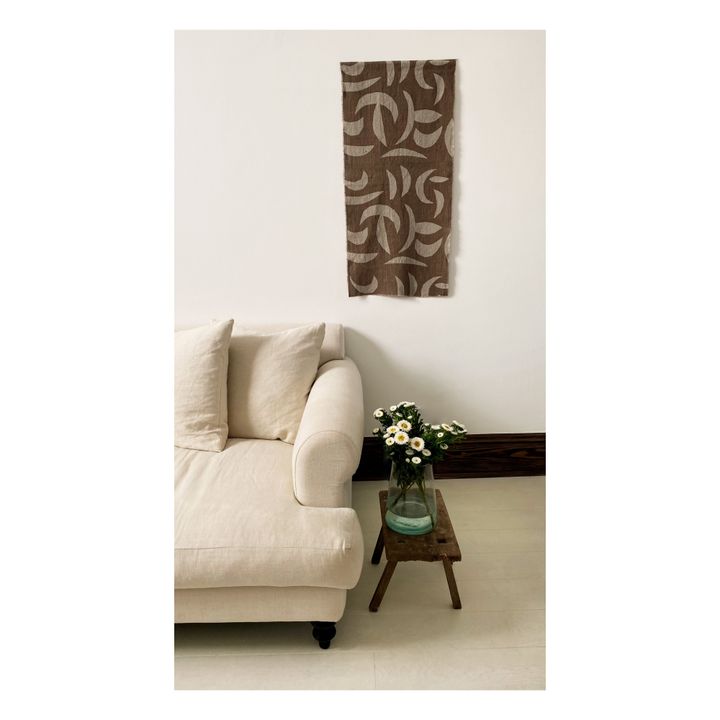 Carob Linen Wall Hanging | Chocolate- Product image n°1