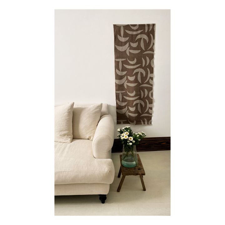 Carob Linen Wall Hanging | Chocolate- Imagen del producto n°2