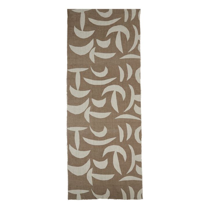 Carob Linen Wall Hanging | Chocolate- Imagen del producto n°3
