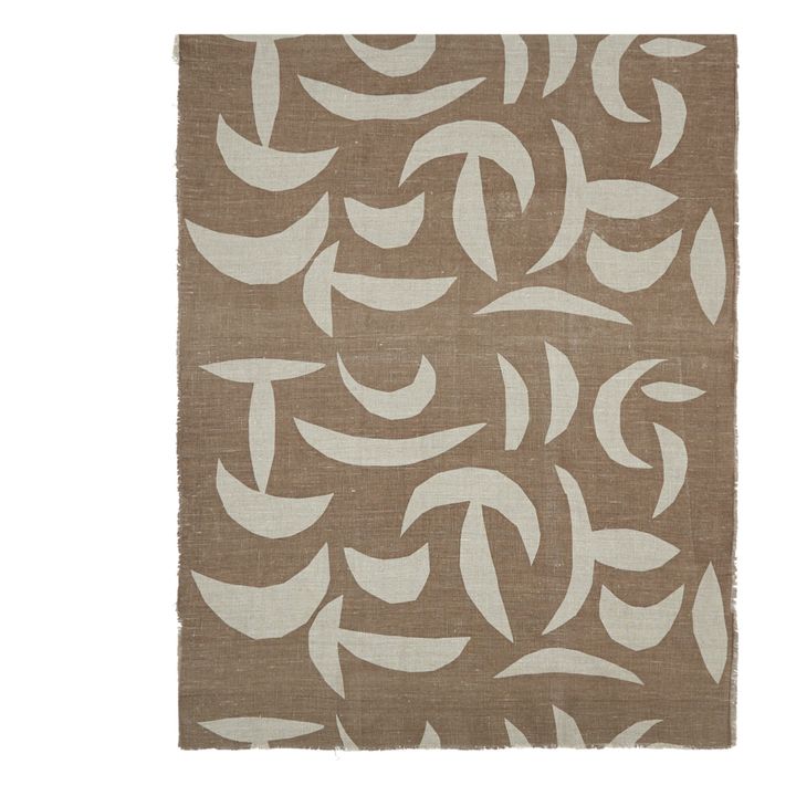 Carob Linen Wall Hanging | Chocolate- Imagen del producto n°4