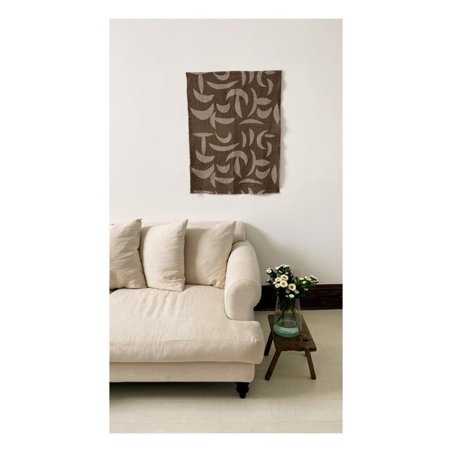 Carob Linen Wall Hanging | Schokoladenbraun