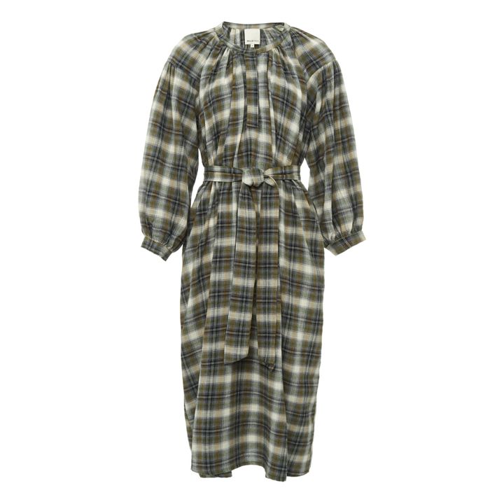 Maryland Checkered Wool Dress | Verde- Immagine del prodotto n°0