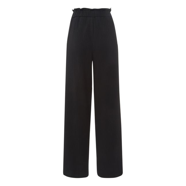 Camemoro Woollen Stretch Trousers | Negro