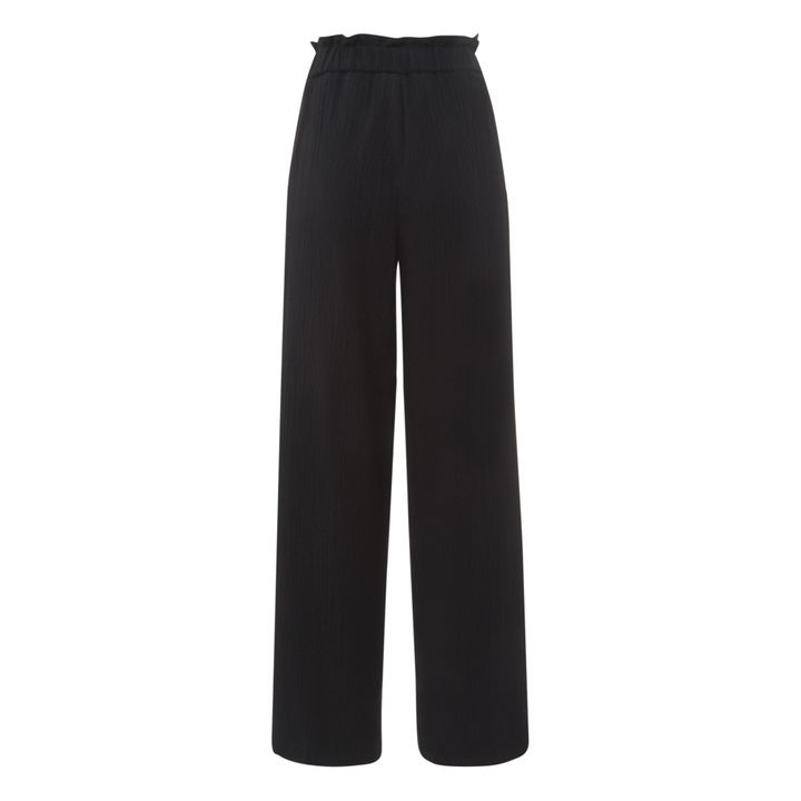 Camemoro Woollen Stretch Trousers | Negro- Imagen del producto n°1