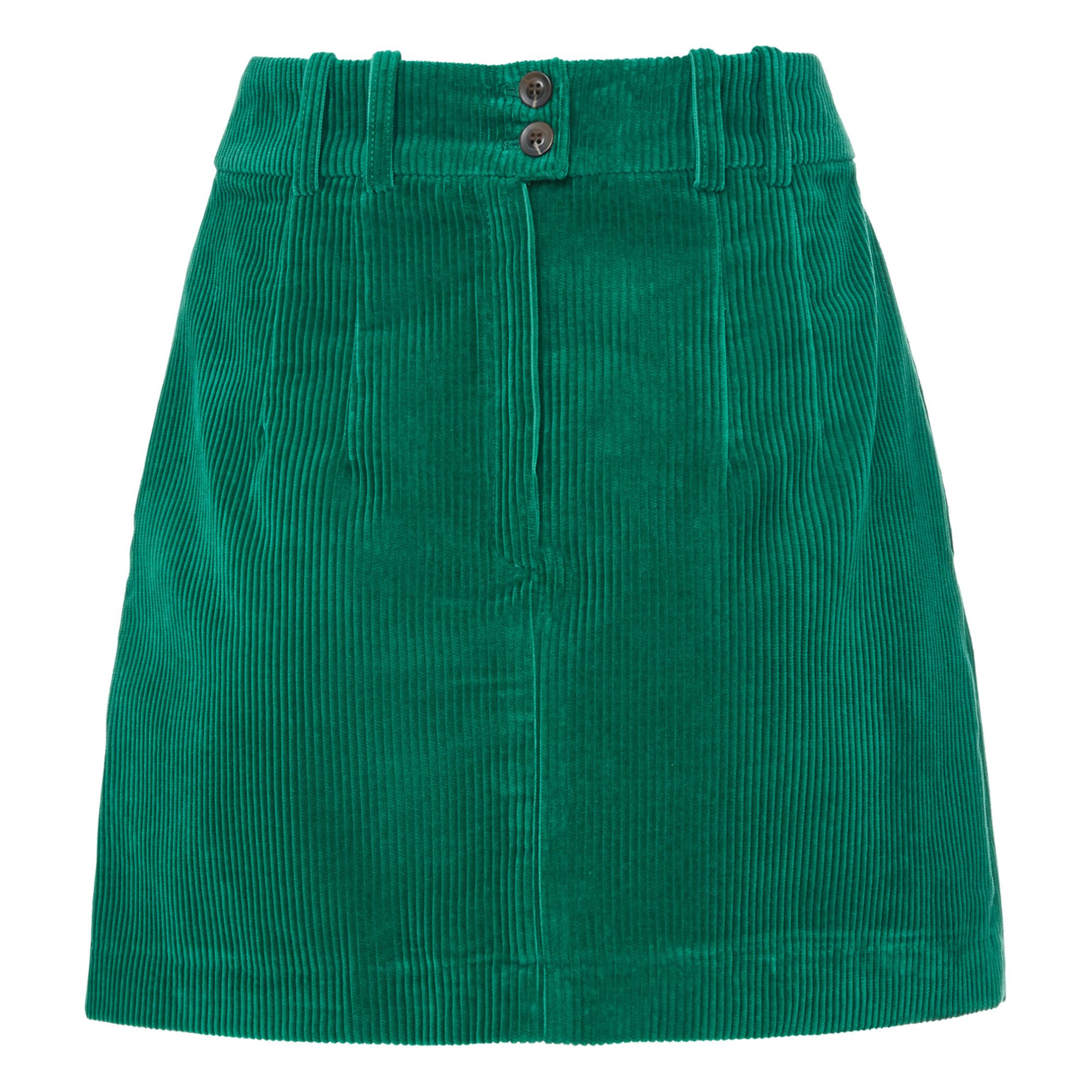 emerald green corduroy skirt