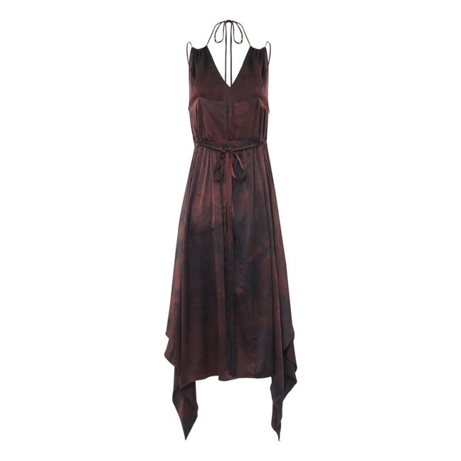 Larimar Silk Dress | Burgundy