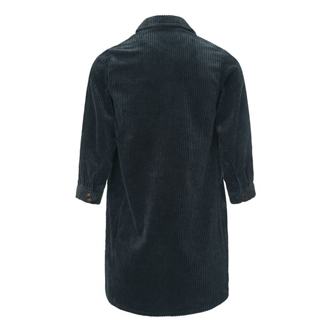 Robe Gihana Velours Côtelé | Charbon