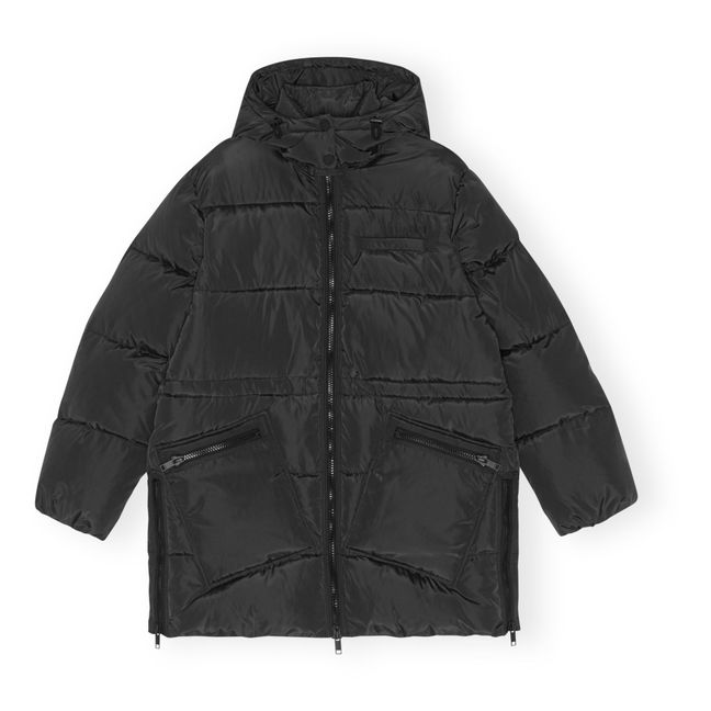 Midi Oversized Puffer Jacket | Dunkelgrau