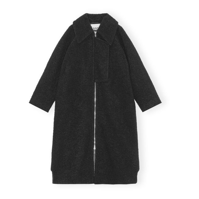 Recycled Wool Coat | Negro