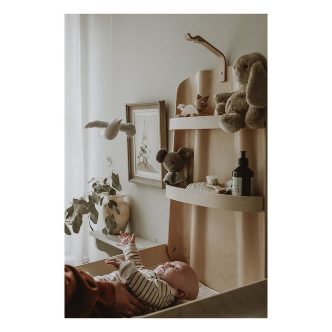 Wall mounted changing table - natural