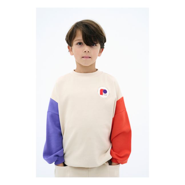 Color Block Sweatshirt | Beige