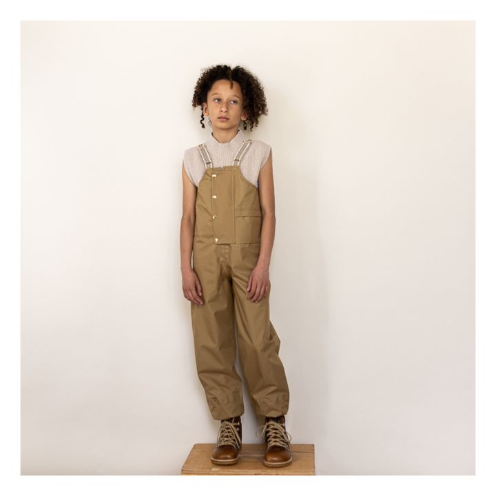 Recycled Polyester Overalls | Sand- Product image n°2