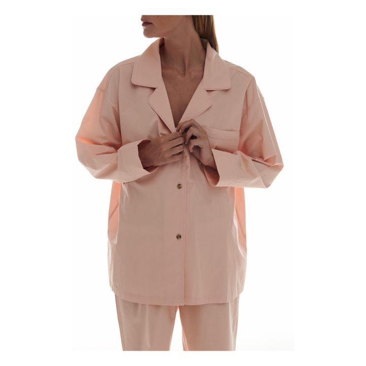 Cedric Oversize Organic Cotton Pyjama Top | Rosa Palo- Imagen del producto n°1