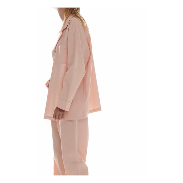 Cedric Oversize Organic Cotton Pyjama Top | Rosa Palo- Imagen del producto n°3