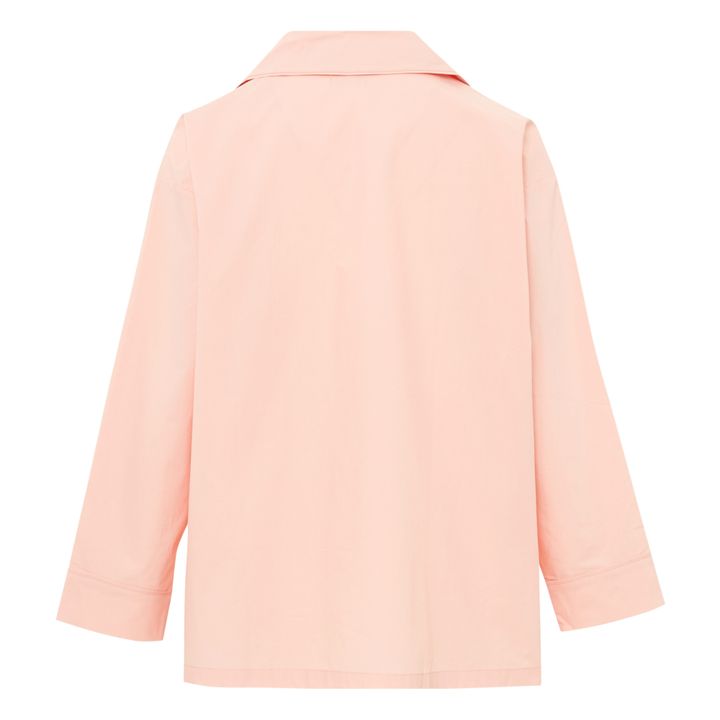 Cedric Oversize Organic Cotton Pyjama Top | Rosa chiaro- Immagine del prodotto n°4