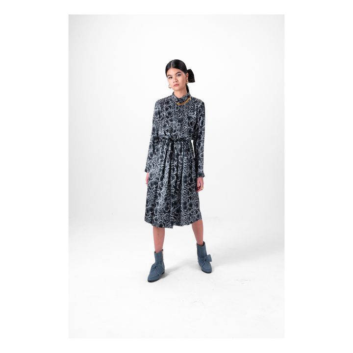 Edison Fungi Print Dress | Negro- Imagen del producto n°1