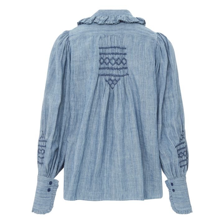 New Champa Chambray Blouse | Azul- Imagen del producto n°4