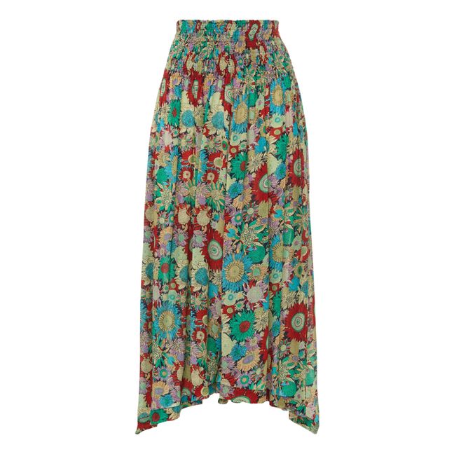 Falda de baile con estampado floral | Azul