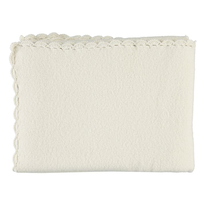 Manta de lana merina | Marfil- Imagen del producto n°0