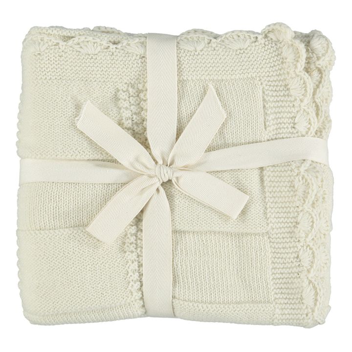 Manta de lana merina | Marfil- Imagen del producto n°2