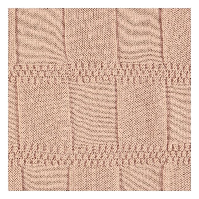 Couverture en laine mérinos | Rose pêche