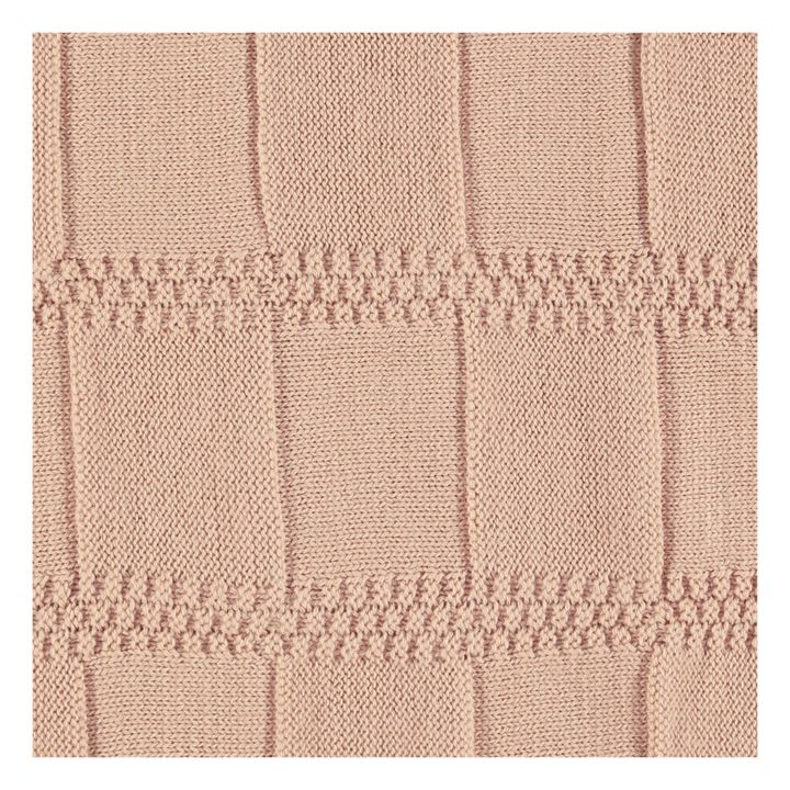 Manta de lana merina | Rosa Melocotón- Imagen del producto n°3