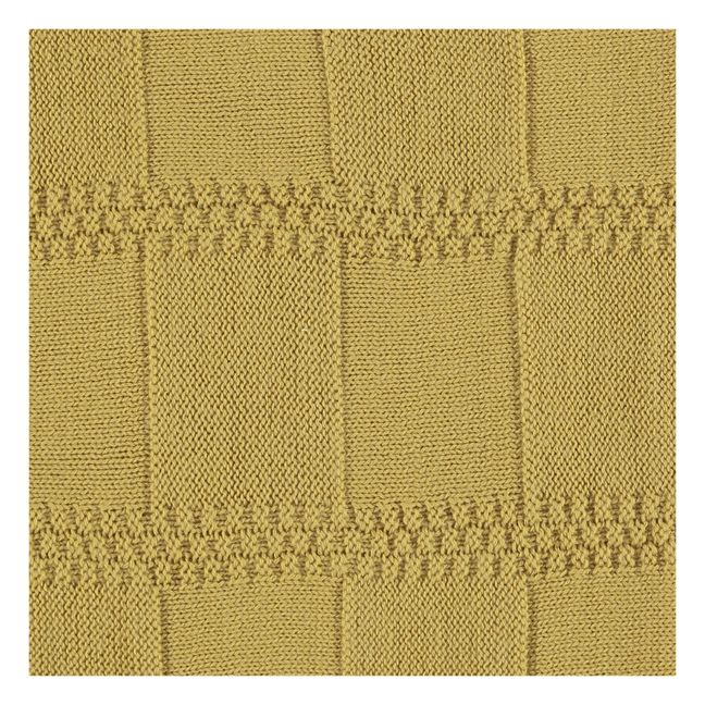 Manta de lana merina | Amarillo Mostaza