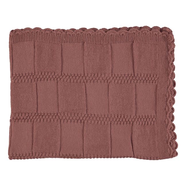 Decke aus Merinowolle | Terracotta