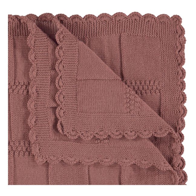 Manta de lana merina | Terracotta