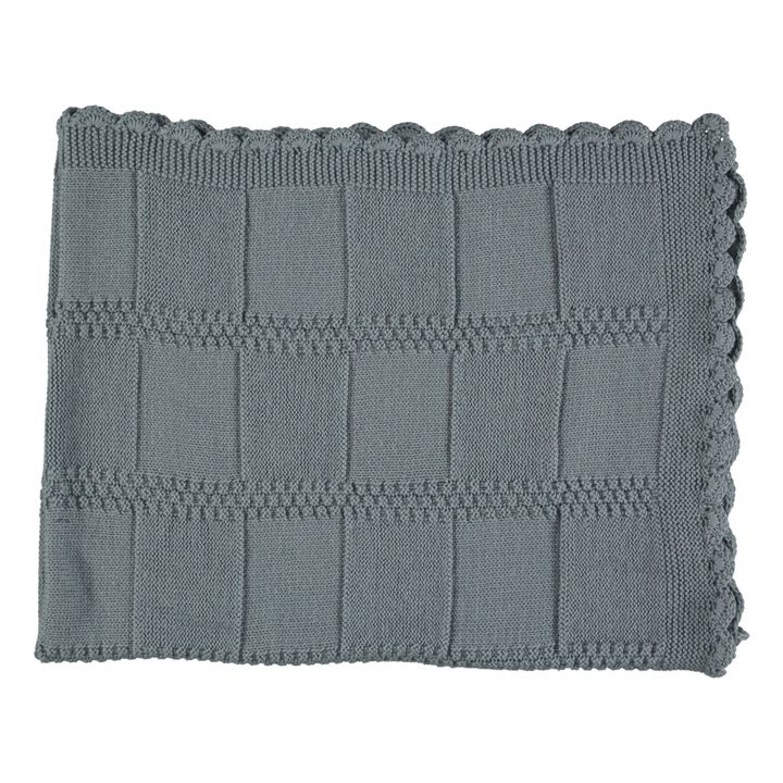 Manta de lana merina | Azul- Imagen del producto n°0