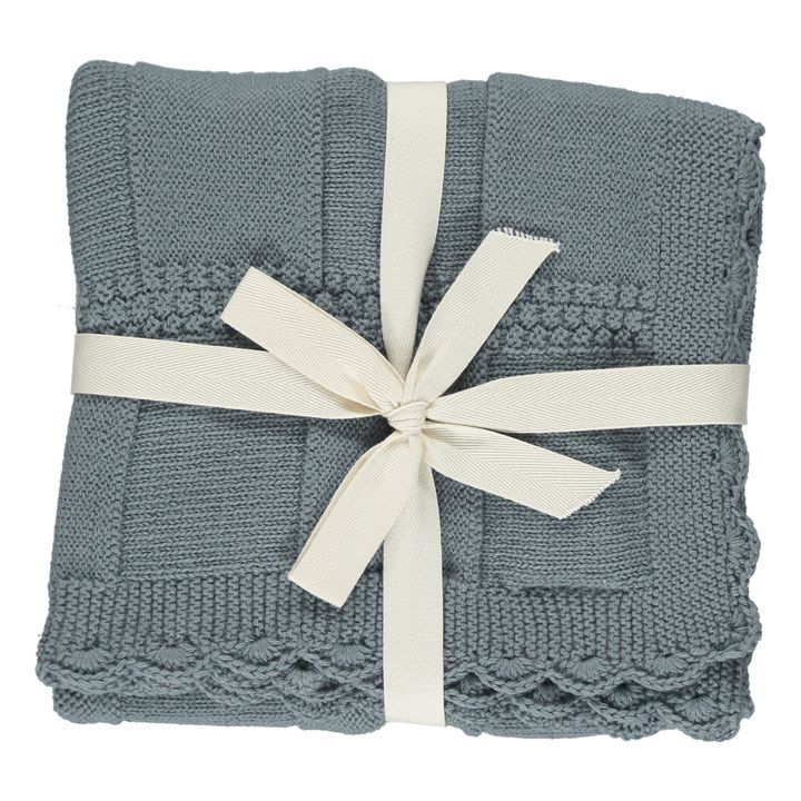 Manta de lana merina | Azul- Imagen del producto n°1