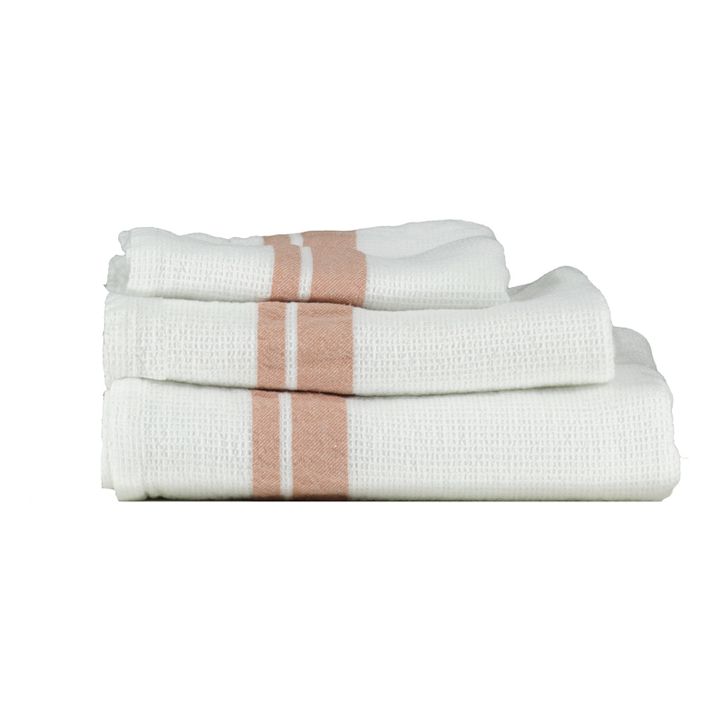 Asciugamano, waffle, in cotone | Terracotta- Immagine del prodotto n°3