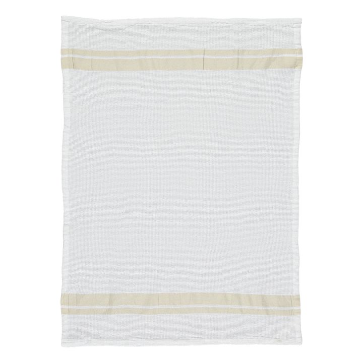 Toalla de algodón con tela gofre | Beige- Imagen del producto n°0