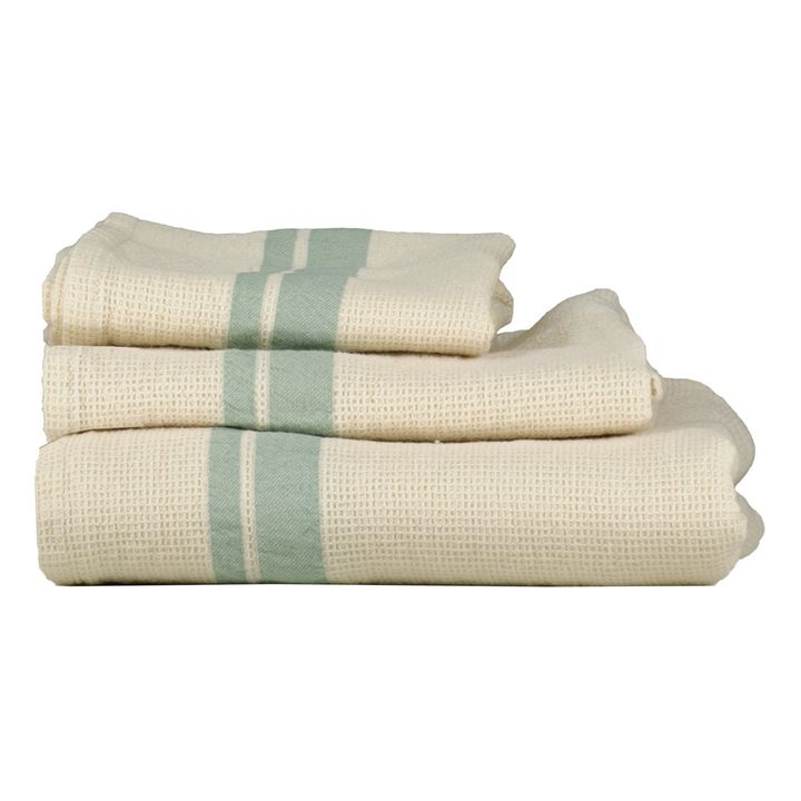 Toalla de algodón con tela gofre | Salvia- Imagen del producto n°3