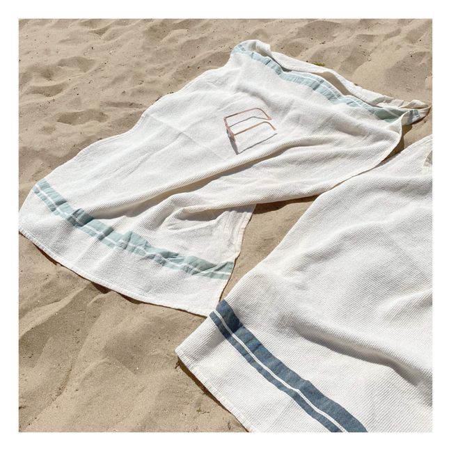 Serviette de bain waffle en coton | Sauge
