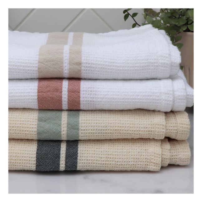 Serviette de bain waffle en coton | Sauge